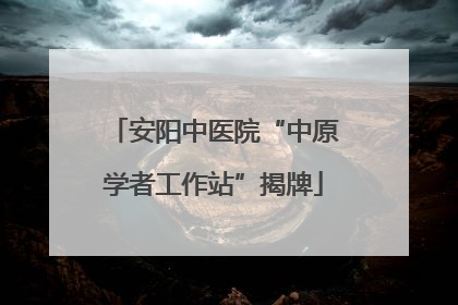 安阳中医院“中原学者工作站”揭牌